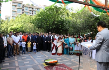 India @70 : Flag Hoisting Ceremony at India House on 15th August, 2017