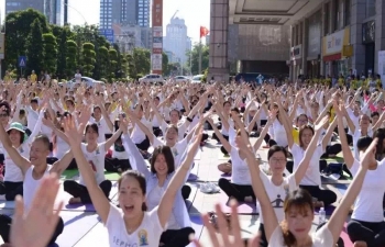 International Day of Yoga celebrated in Zhongshan