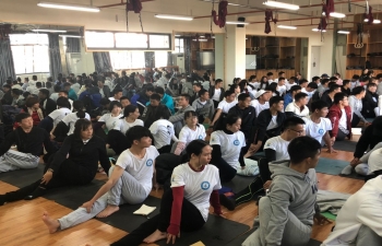 Special lecture by India Yoga teachers at India China Yoga College, Yunnan Minzu University, Kunming on 01 Dec 2018