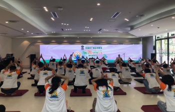 Curtain-raiser event for International Day of Yoga 2019 (Dongguan, 15 June 2019)