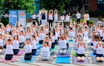 International Day of Yoga 2019 celebrations (Guangzhou, 18 June 2019) 
