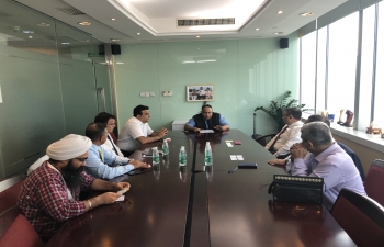 Interaction with representatives of Indian Companies based in Guangzhou on 11 Sep 2019