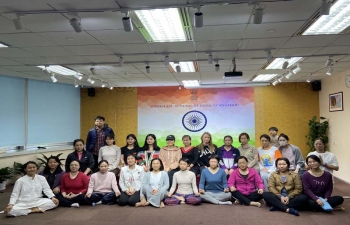 Yoga Workshop organized by CGI Guangzhou @ Consulate on the occasion of 'International Women's Day' on 8 March 2021