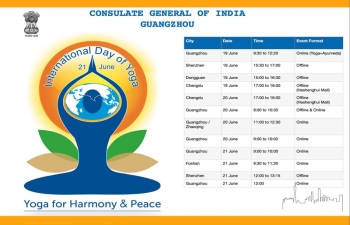Celebrations of International Day of Yoga (IDY) 2021 - List of Events