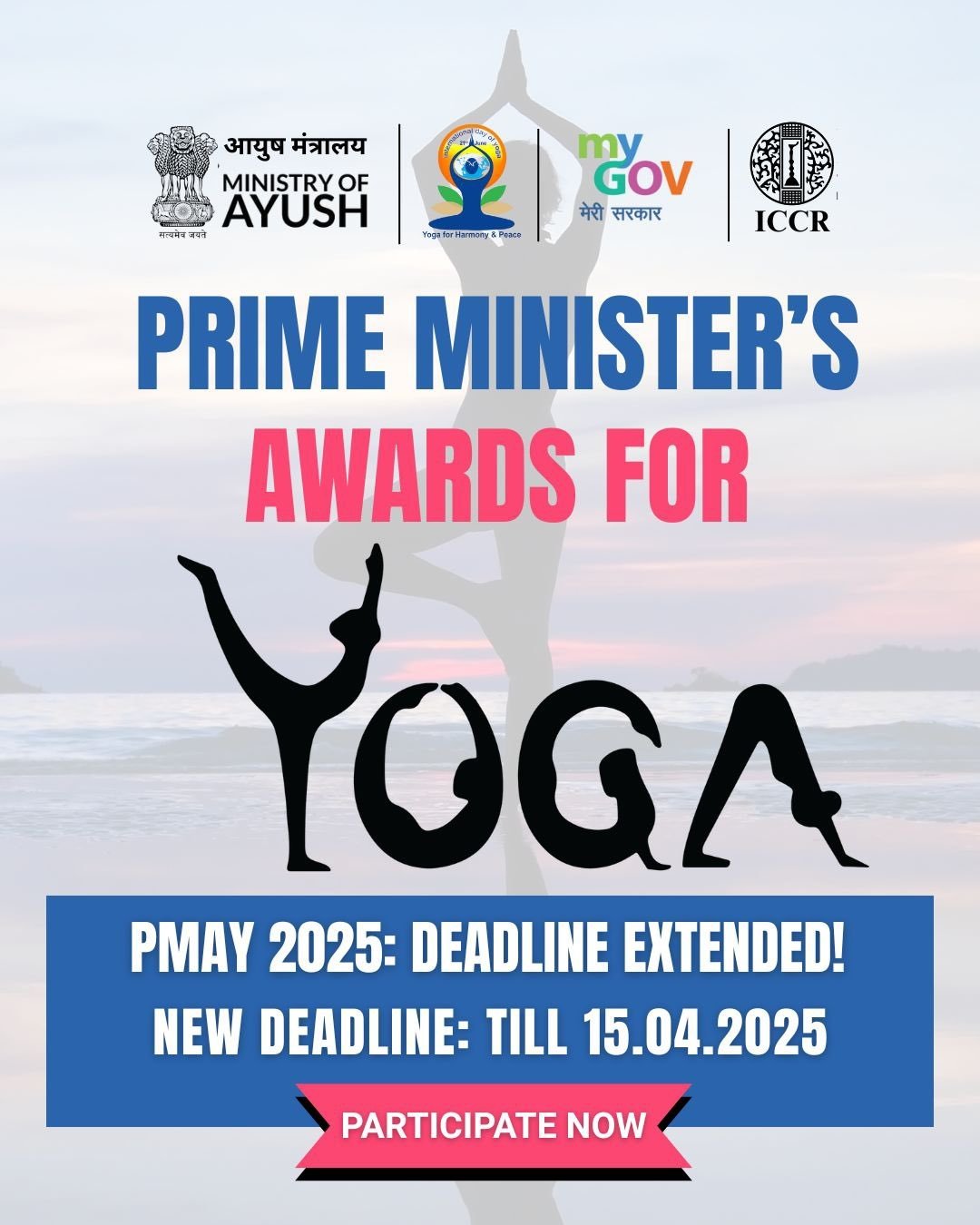 Date Extended for Prime Minister's Award for Yoga